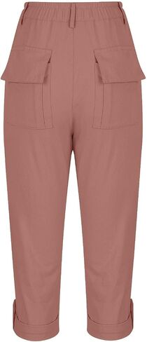 bmkBWO Women's Cargo Capris Pants 2025 High Waisted Hiking Pants Capri Pant with Pockets in Kuwait