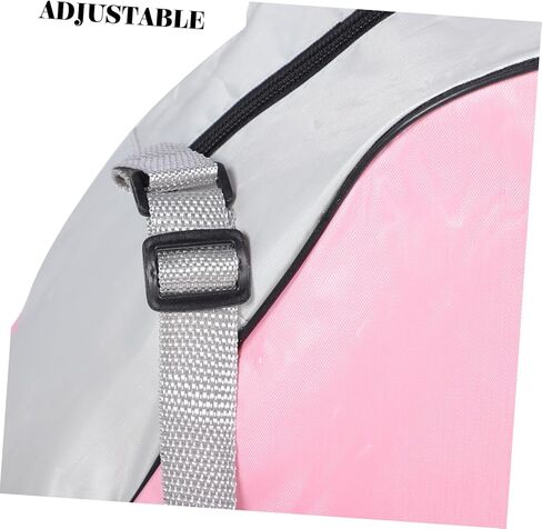 Yardwe Durable Oxford Skating Bag Pink Roller Skate Tote with Adjustable Shoulder Strap Spacious Compartment for Skates for Women Heavy Duty Carrying Bag in Saudi Arabia