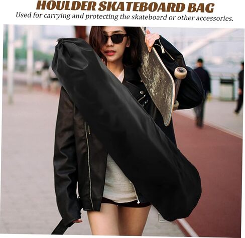 Yardwe 2Pcs Skateboard Sling Bag Durable Shoulder Backpack for Outdoor Sports Multifunctional Skateboard Carry Case for Storing Skateboards Gear in Saudi Arabia
