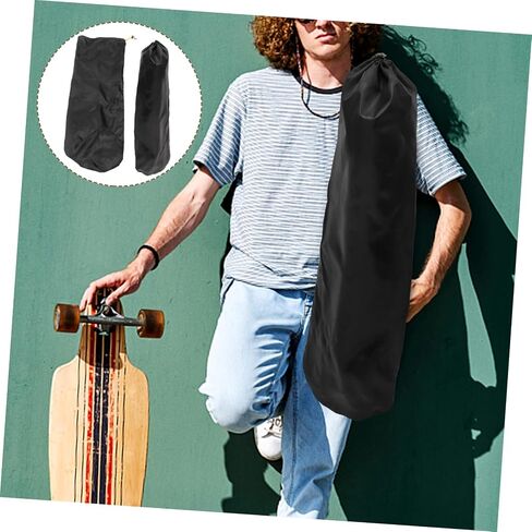 BESPORTBLE 2PCS Skateboard Sling Backpack Convenient Crossbody Bag for Sports Sturdy Fabric Adjustable Strap for Outdoor Activities Fits Skateboards Random Style in Saudi Arabia