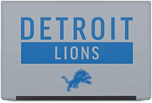غلاف كمبيوتر محمول من Skinit متوافق مع Latitude 5520 - تصميم سلسلة الأداء NFL Detroit Lions Gray المرخص رسميًا in Saudi Arabia