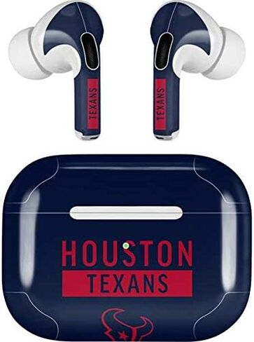 غلاف صوتي من Skinit متوافق مع Apple AirPods Pro - تصميم سلسلة الأداء الأزرق المرخص رسميًا من NFL Houston Texans in Saudi Arabia