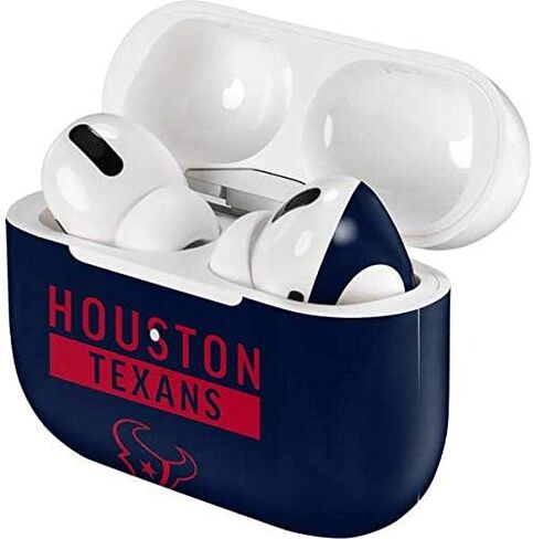 غلاف صوتي من Skinit متوافق مع Apple AirPods Pro - تصميم سلسلة الأداء الأزرق المرخص رسميًا من NFL Houston Texans in Saudi Arabia