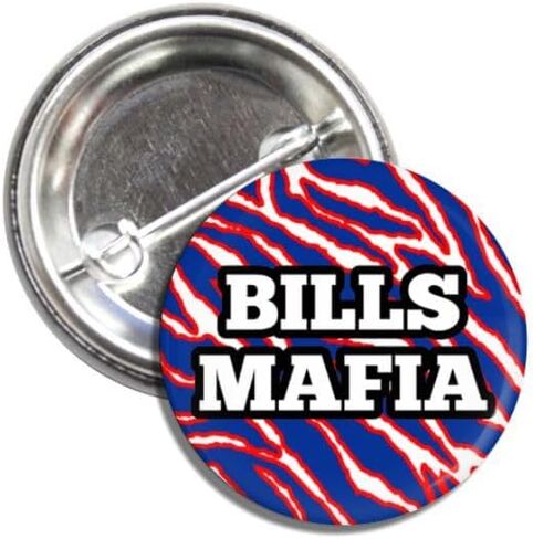 Bills Mafia Collectible Button Pin, 1.5 inch, Red White Blue Design Badge, Football Fan Destiny is Calling in Saudi Arabia