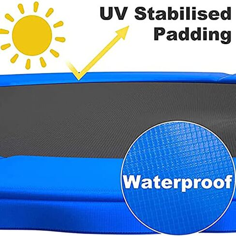 Trampoline Surround Pad Outdoor Trampoline Safety Mat Edge Spring Cover Fits Trampoline Mattresses 6-16 Feet, Waterproof, UV Resistant Trampoline Accessories in Saudi Arabia