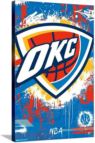 Trends International NBA Oklahoma City Thunder - ملصق حائط قماشي بشعار الحد الأقصى 23 in Saudi Arabia