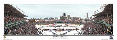 Detriot Red Wings 2009 Winter Classic Wrigley Field Stadium Panoramic Print (you choose frame and mat color) in Saudi Arabia