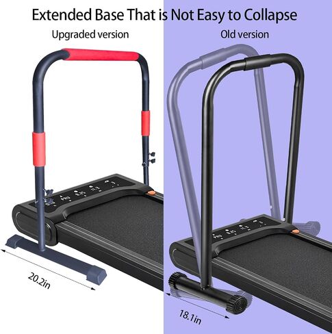 Handle Bar for Walking Pad Compatible with Walking Pad 23" Wide, Adjustable Handrail Height (31.5-43in), Heavy-Duty Steel Frame w/Non-Slip Base in Saudi Arabia
