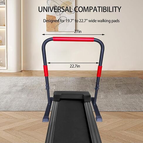 Handle Bar for Walking Pad Compatible with Walking Pad 23" Wide, Adjustable Handrail Height (31.5-43in), Heavy-Duty Steel Frame w/Non-Slip Base in Saudi Arabia