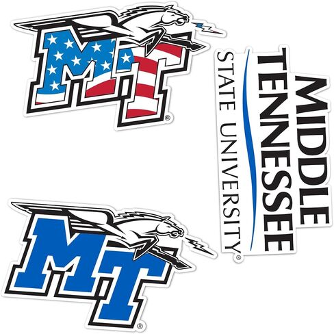 Desert Cactus Middle Tennessee State University WallStix Blue Raiders MTSU Removable Wall Sticker 11x17 Vinyl Decal Indoor Outdoor Use (Design A) in Saudi Arabia