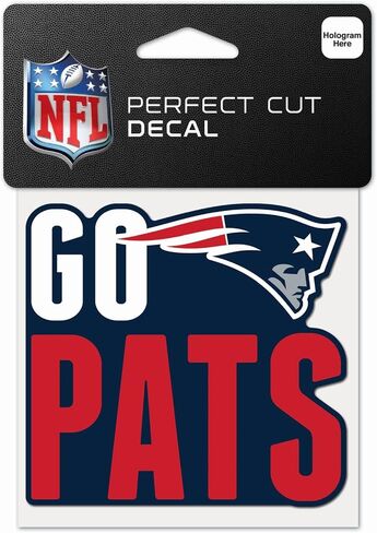 ملصق ملون مطبوع عليه شعار WinCraft New England Patriots بشكل مثالي مقاس 4 بوصة × 4 بوصة in Saudi Arabia