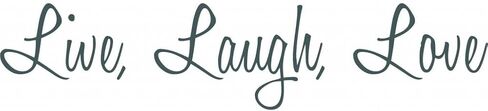 ملصق حائط من الفينيل مطبوع عليه عبارة "Live, Laugh, Love، ذهبي (ميتاليك) in Kuwait