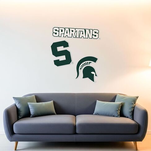Desert Cactus Michigan State University WallStix Spartans MSU Removable Wall Sticker 11x17 Vinyl Decal Indoor Outdoor Use (Design A) in Saudi Arabia