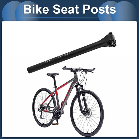 Bike Seat Posts 27.2x350mm Bike Saddle Post Seat Tube Carbon Fiber Matte Black Lightweight in Saudi Arabia
