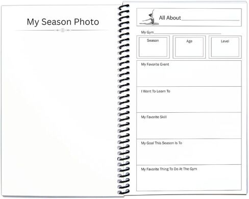 Girls Gymnastics Competition Scorebook - Journal for Tracking Meet Scores, Individual and Team, All About me Page, Autograph Page, Photo Page, end of Season Goals - with Fun Stickers! in Saudi Arabia