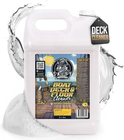 منظف ​​سطح القارب كابتن مالح - مزيل الأكسدة لأرضيات وأسطح القوارب - يعيد اللمعان ويزيل الأوساخ - منظف القوارب آمن للخشب والألياف الزجاجية والفينيل in Kuwait