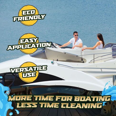 منظف ​​سطح القارب كابتن مالح - مزيل الأكسدة لأرضيات وأسطح القوارب - يعيد اللمعان ويزيل الأوساخ - منظف القوارب آمن للخشب والألياف الزجاجية والفينيل in Kuwait