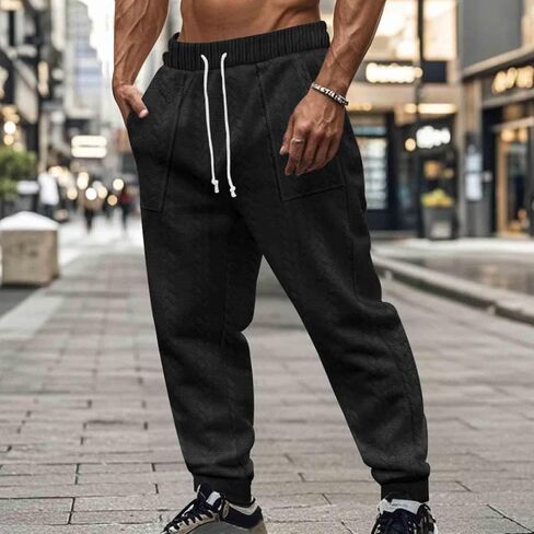 Men's Cargo Joggers with Multiple Pockets, Elastic Drawstring Waist, Lightweight Casual Utility Pants in 6 Colors in Saudi Arabia