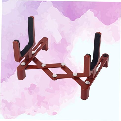 TOYANDONA Portable Foldable Violin Stand Professional Dark Red Floor Bracket for Musical Instruments Lightweight Design for and Installation Suitable for Violins and Fiddles in Kuwait
