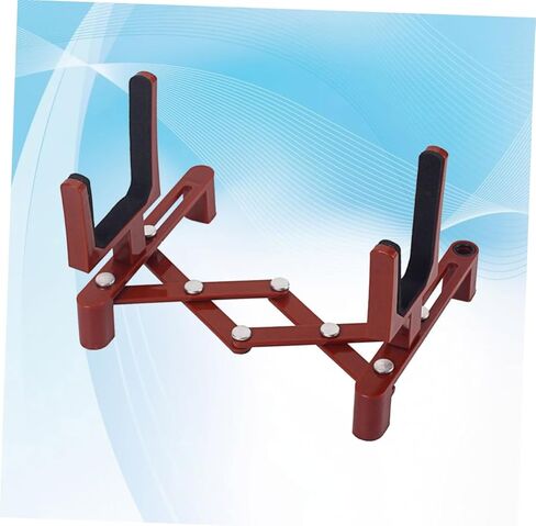 TOYANDONA Portable Foldable Violin Stand Professional Dark Red Floor Bracket for Musical Instruments Lightweight Design for and Installation Suitable for Violins and Fiddles in Kuwait