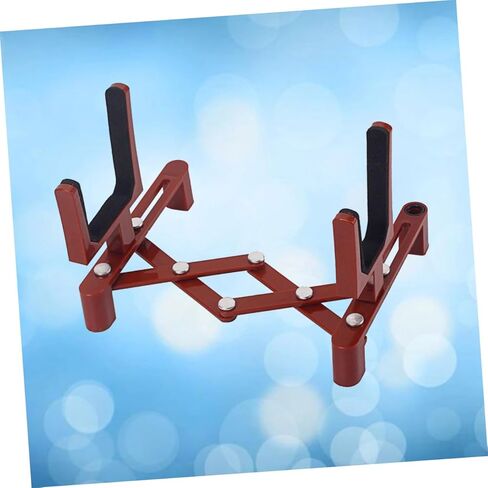 TOYANDONA Portable Foldable Violin Stand Professional Dark Red Floor Bracket for Musical Instruments Lightweight Design for and Installation Suitable for Violins and Fiddles in Kuwait
