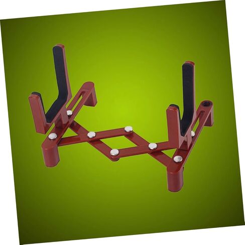 TOYANDONA Portable Foldable Violin Stand Professional Dark Red Floor Bracket for Musical Instruments Lightweight Design for and Installation Suitable for Violins and Fiddles in Kuwait