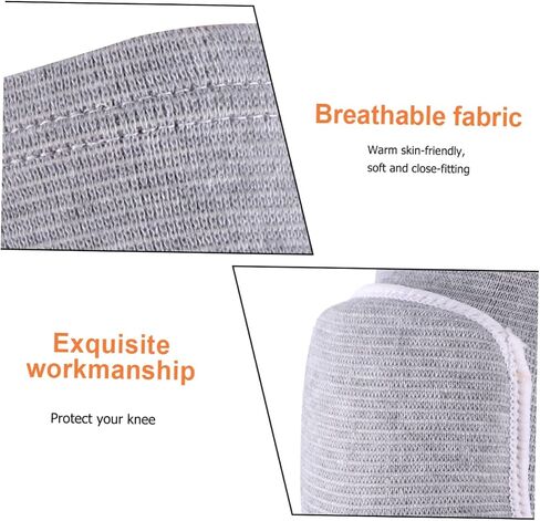 1Pair Elastic Sports Knee Brace with Breathable Warm Sponge Padding Protective Knee Sleeve for Basketball Hiking Football Medium Grey Lightweight Support for Injury Recovery in Saudi Arabia