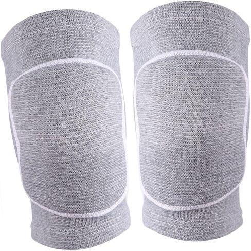 1Pair Elastic Sports Knee Brace with Breathable Warm Sponge Padding Protective Knee Sleeve for Basketball Hiking Football Medium Grey Lightweight Support for Injury Recovery in Saudi Arabia