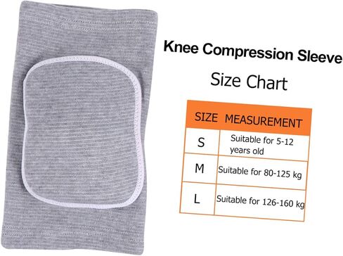 1Pair Elastic Sports Knee Brace with Breathable Warm Sponge Padding Protective Knee Sleeve for Basketball Hiking Football Medium Grey Lightweight Support for Injury Recovery in Saudi Arabia