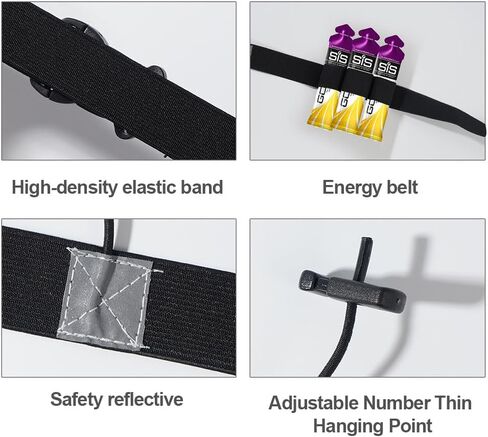 Triathlon Race Belt Pro - حامل صدرية مكون من 6 حلقات جل لركوب الدراجات الماراثون متعدد الرياضات [تغيير سريع] in Saudi Arabia