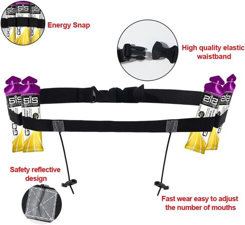Triathlon Race Belt Pro - حامل صدرية مكون من 6 حلقات جل لركوب الدراجات الماراثون متعدد الرياضات [تغيير سريع] in Saudi Arabia