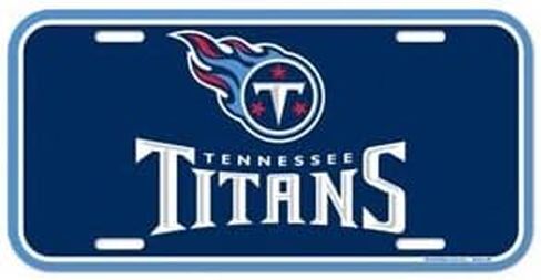 Tennessee Titans Plastic License Plate (Navy) in Saudi Arabia