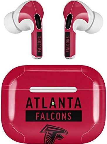 غلاف صوتي من Skinit متوافق مع Apple AirPods Pro - تصميم سلسلة الأداء الأحمر NFL Atlanta Falcons المرخص رسميًا in Saudi Arabia