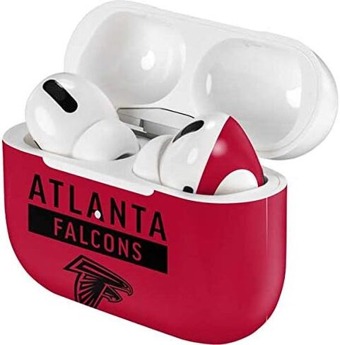 غلاف صوتي من Skinit متوافق مع Apple AirPods Pro - تصميم سلسلة الأداء الأحمر NFL Atlanta Falcons المرخص رسميًا in Saudi Arabia