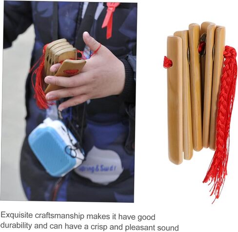 BESPORTBLE 1 زوج Allegro Castanets ملحقات الآلات الموسيقية التقليدية Kuaiban للبالغين، سطح أملس، قبضة مريحة بصوت عالٍ وصوت للعروض والمهرجانات in Saudi Arabia
