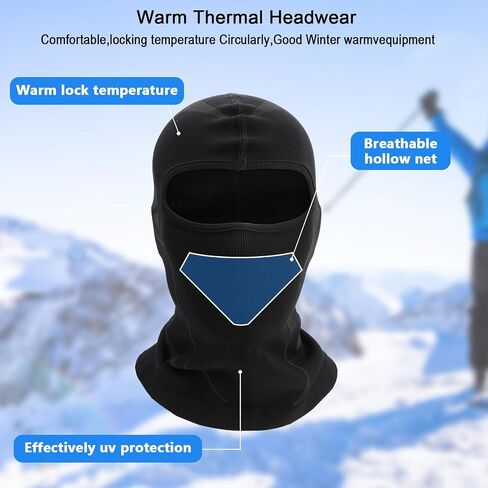 TAGVO Balaclava Ski Full Face Mask Unisex, Winter Thermal Elastic Motorcycle Bike Snowboard Neck Gaiter Helmets Hood Hat in Saudi Arabia