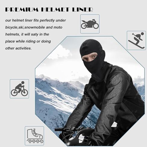 TAGVO Balaclava Ski Full Face Mask Unisex, Winter Thermal Elastic Motorcycle Bike Snowboard Neck Gaiter Helmets Hood Hat in Saudi Arabia