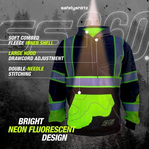 أغطية رأس وسحابات للرجال من Safety Shirtz SS360 ANSI Type-O ورؤية محسنة برسومات خفية in Kuwait