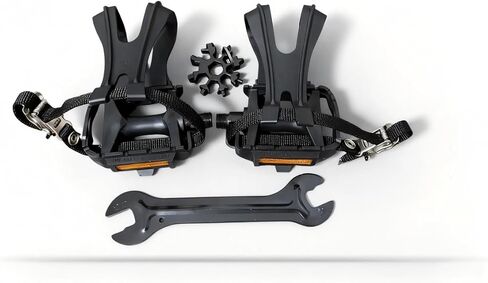 Large Exercise Bike Pedals - Oversized Non-Slip Platform for Spin Bikes & Indoor Cycling, 9/16" Universal Fit, Durable Replacement Pedals for Stationary Bikes in Kuwait