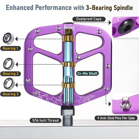 Lightweight Bike Pedals - Non-Slip Mountain and Road Bicycle Pedals for BMX in Saudi Arabia