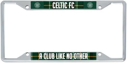 Desert Cactus Celtic FC إكسسوارات السيارات الاسكتلندية Bhoys Celts لكرة القدم وكرة القدم المعدنية إطار لوحة الترخيص وحامل العلامات للأمام أو الخلف من السيارة (الإطار - التصميم E) in Kuwait