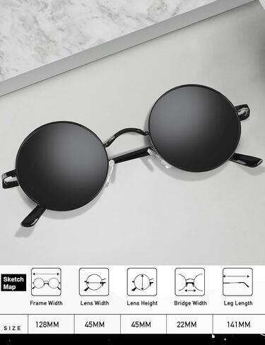 Round Polarized Sunglasses for Men, Circle Style Sunglasses Mens Polarized for Driving Fishing Golf in Saudi Arabia