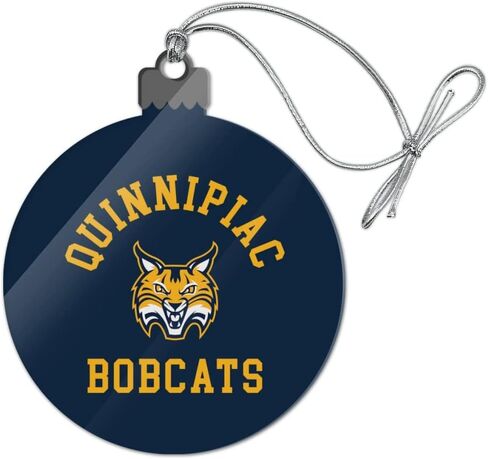 GRAPHICS & MORE Quinnipiac University Bobcats Logo Acrylic Christmas Tree Holiday Ornament in Saudi Arabia