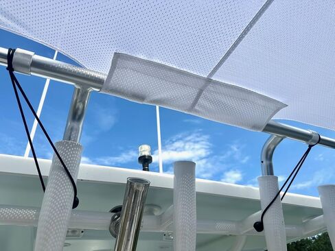 7 × 6 أبيض SS200 حامل قضيب مزدوج ستيرن قارب مركز وحدة التحكم ظل الشمس in Kuwait