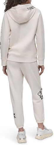 DKNY Women's Full Zip Graffiti Logo Hoodie Sweatshirt in Saudi Arabia