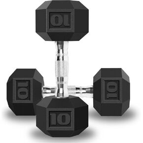 دمبل مغلف بمقبض مطاطي من بالينكو، وزن من الحديد الزهر مع مقبض مضاد للانزلاق - معدات تدريب القوة - ملحقات الصالة الرياضية المنزلية - تمرين كامل الجسم - بناء العضلات in Kuwait