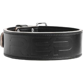 REP Leather Lined Weightlifting Belt, 10mm Powerlifting Support Belt for Squats, Deadlifts, Gym Training, IPF Compliant, Adjustable Buckle, Back Brace for Men and Women in Kuwait