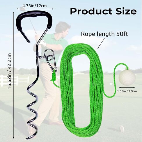 Golf Practice Tool,Training Tool in The Backyard with A Golf Ball & 50 Feet Ball Tavel,Golf Rope Swing Trainer,Great Gifts for Men, Dad, Husband, Women, Kid, Golfers in Saudi Arabia