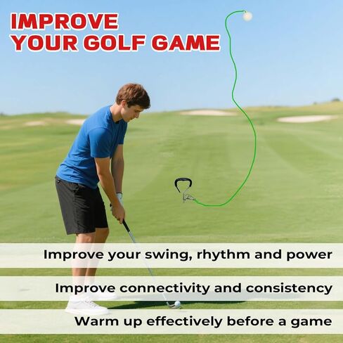 Golf Practice Tool,Training Tool in The Backyard with A Golf Ball & 50 Feet Ball Tavel,Golf Rope Swing Trainer,Great Gifts for Men, Dad, Husband, Women, Kid, Golfers in Saudi Arabia