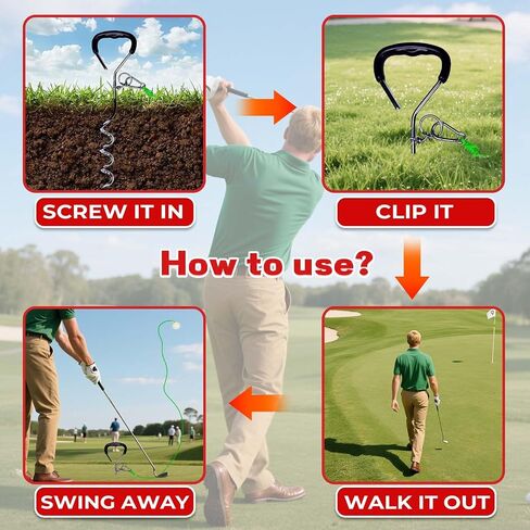 Golf Practice Tool,Training Tool in The Backyard with A Golf Ball & 50 Feet Ball Tavel,Golf Rope Swing Trainer,Great Gifts for Men, Dad, Husband, Women, Kid, Golfers in Saudi Arabia